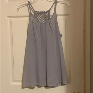 Light gray flowy tank